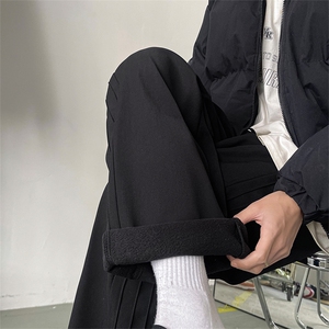 07美式侧边条纹拼接休闲西裤男加绒加厚休闲裤K211-1-K2367-P65图片