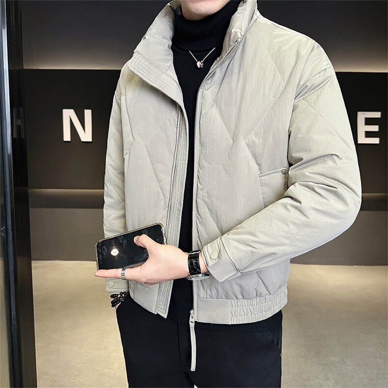 标50绒 店主风冬季男士立领短款羽绒服保暖外套B338-68528-P185图片
