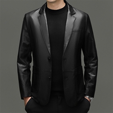 BG-X089春秋款海宁真皮皮衣男头层牛皮西服商务休闲男装外套，男装西服，电商B360A（原721A）