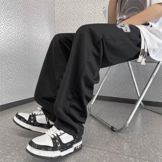 直筒裤子男春夏季新款ins潮牌卫裤美式复古阔腿休闲长裤KK076-30，男装休闲裤，星座911-3