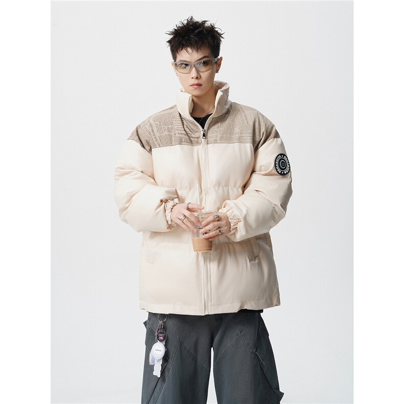 PU皮棉服冬季宽松港风棉衣立领冬装棉袄PM01-P115限168抖音控178,男装棉衣,电商B370