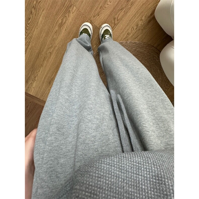 宽松阔腿针织卫裤休闲裤1302-K87-P68成分60%棉8%氨纶32%聚酯纤维,男装休闲裤,星座1302