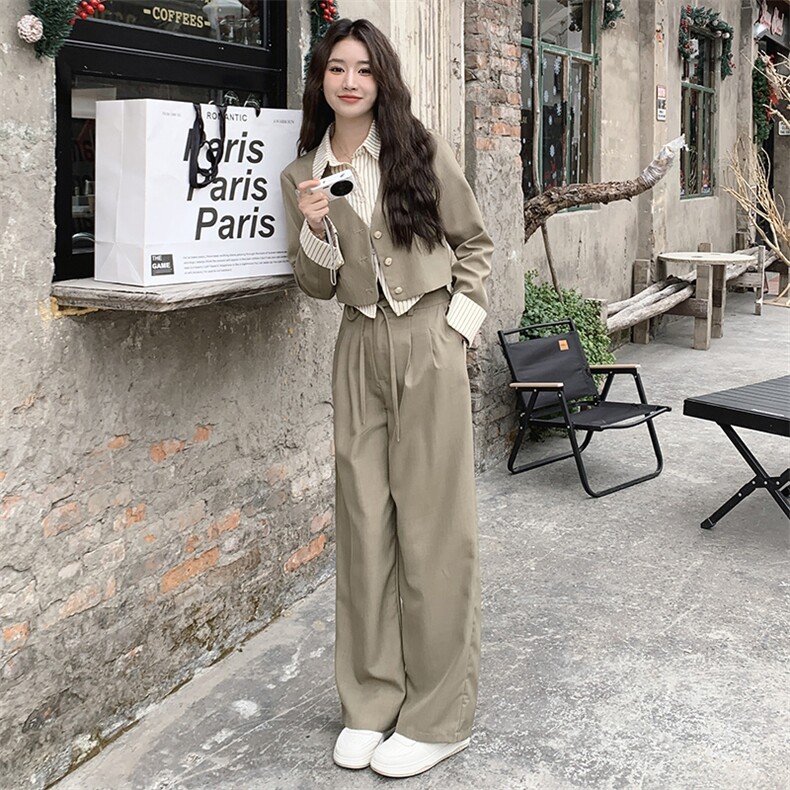 春现-拼色小香风减龄气质裙裤外套套装B190-2821-P160-K228,女装套装/套裙,2B190