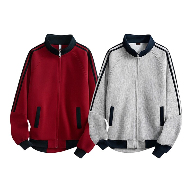 抖音得物高品质美式高街重磅结构设计拼接织带立领卫衣外套CM42，男装卫衣，电商A486-1