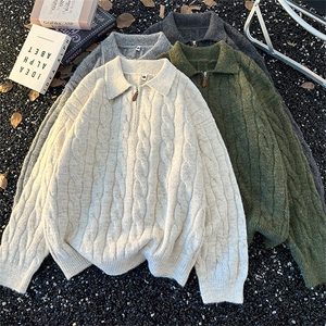 cleanfit半拉链套头毛衣宽松慵懒感针织衫男5Q3068-TP60108图片