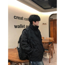 冬季棉衣立领服男美式潮牌情侣黑色加厚冬装外套MY133，男装棉衣，星座1116A（原606A-3）