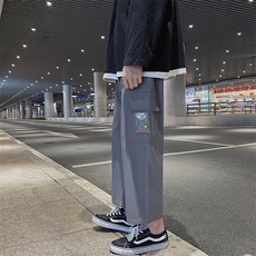 2021工装裤男大码潮牌直筒裤ins港风日系老爹裤休闲裤裤子，男装休闲裤，电商A102B