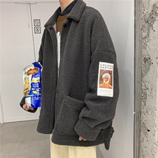 DB239-Y个性贴补印花加厚男士羊羔毛外套男，男装棉衣，星座514-2(原B239)