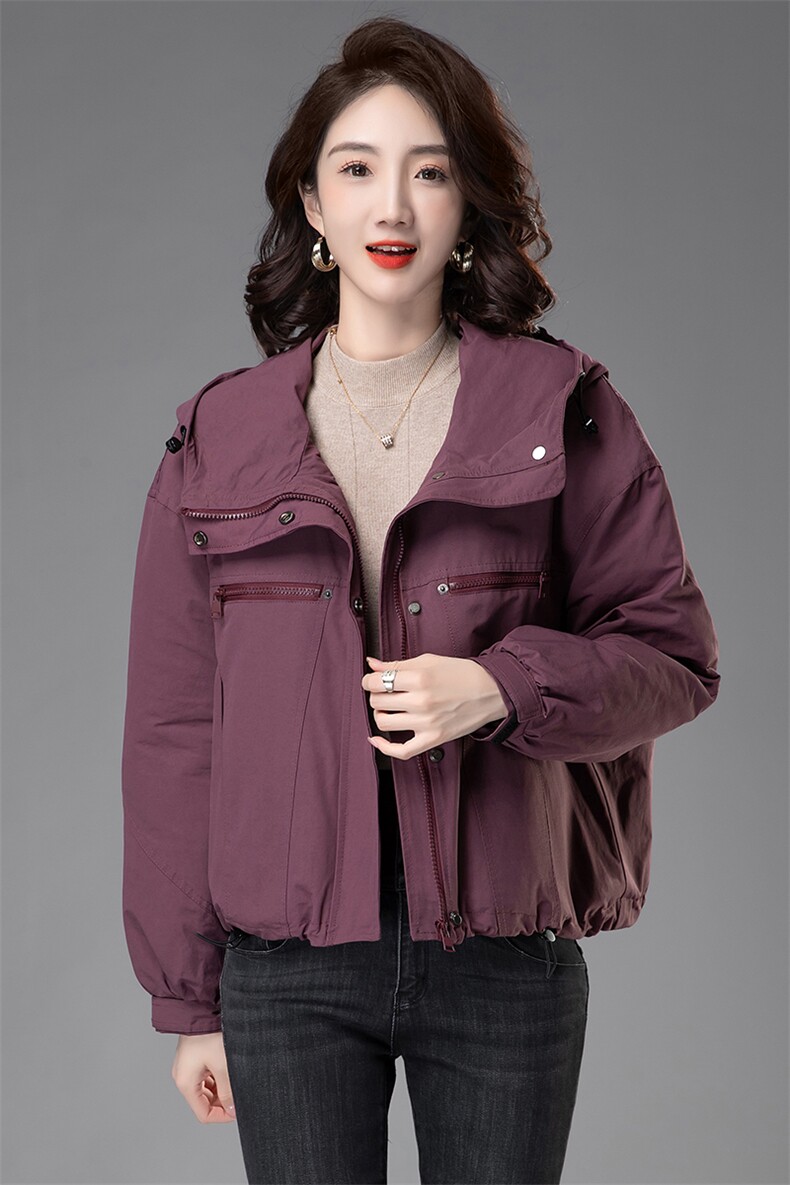 时尚保暖女士棉服外套休闲短款加厚冲锋衣,女装棉衣/棉服,曼沙奕珂