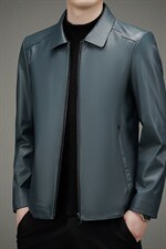 BAMJ-7726钱塘2020-2春秋新款中年男士商务休闲帅气皮衣夹克P570，男装皮衣，钱塘207-2