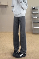 B221美式ins高街暗黑宽松直筒洗褪牛仔裤LK25432-特P45控78，男装牛仔裤，电商B221