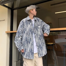 衬衫男韩版潮流高街帅气春季2024新款ins宽松痞子外套CY607-P46，男装衬衫，星座412-2