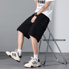 纯棉工装短裤男2025新款夏季初中生青少年男生休闲薄款五分中裤子，男装牛仔裤，电商D325