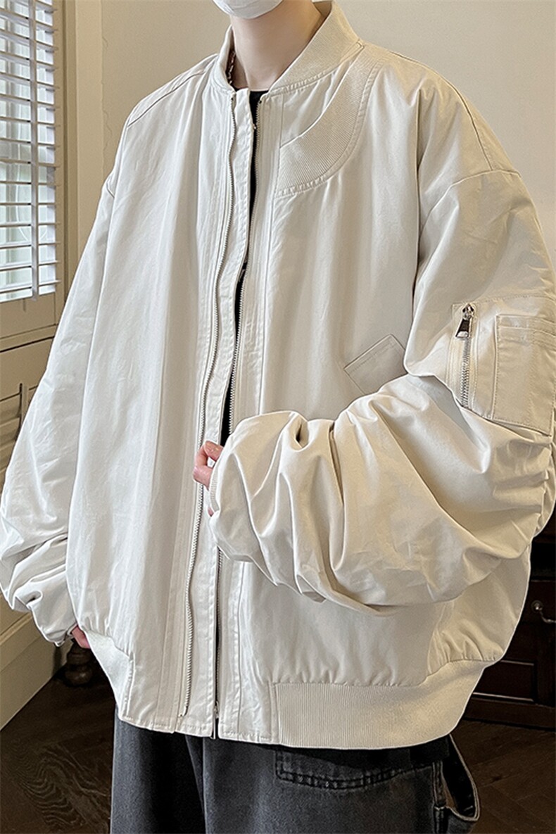飞行员夹克男解构设计棒球领短外套男XH24-P70,男装夹克,电商B367