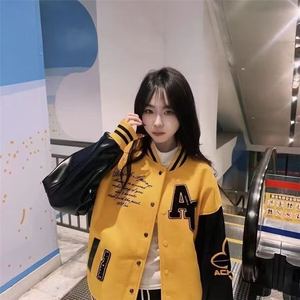 春秋新款复古潮嘻哈棒球服外套JKX1028,大骨架冬季穿搭女图片