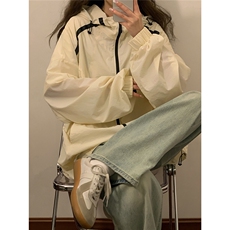 1中性风黄灯连帽滚边设计大码M-5XL潮牌防晒服男FS77005P45控68，男装夹克，星座226-2