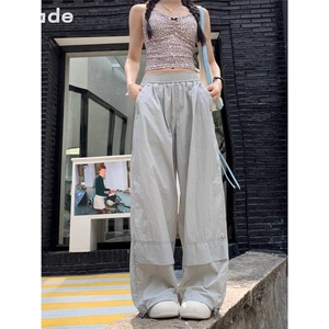 新款美式铆钉工装休闲裤女夏季薄款速干裤阔腿运动裤LK6311-P38图片