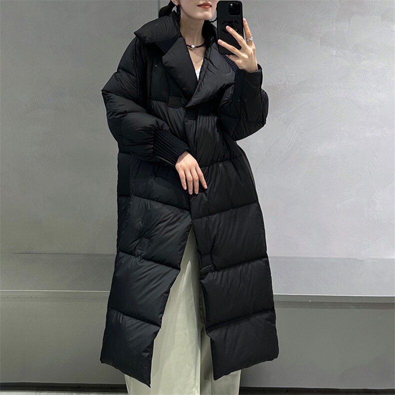 羽绒服女冬季新款收腰时尚中长款羽绒服气质高级感白鸭绒加厚外套，女装羽绒服，灵动羽绒服工厂