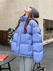 现货新款东大门加厚保暖羽绒服百搭连帽面包服女装外套女，女装羽绒服，网红馆