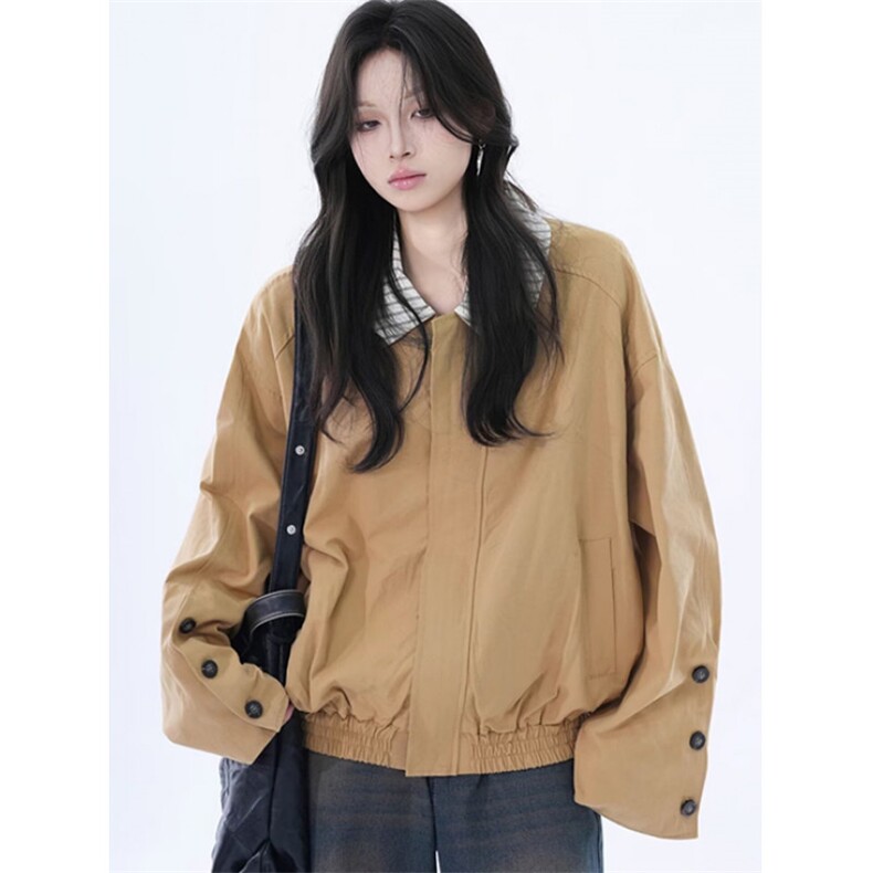 气质慵懒新款原版做法假两件夹克简约日系流行时尚文艺JW230,男装夹克,星座1116A（原606A-3）