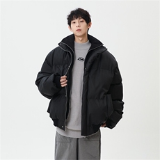 wassuphappy立领棉衣男冬季潮牌宽松痞帅面包服青少年保暖棉袄子，男装棉衣，星座307A