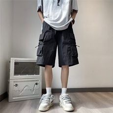 休闲短裤男韩版潮流大口袋高街2023夏季新款ins五分裤K4212-P32，男装休闲裤，星座412-3