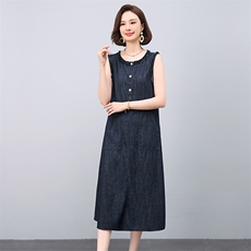 2025年夏季牛仔背心连衣裙，女装连衣裙，小林双子