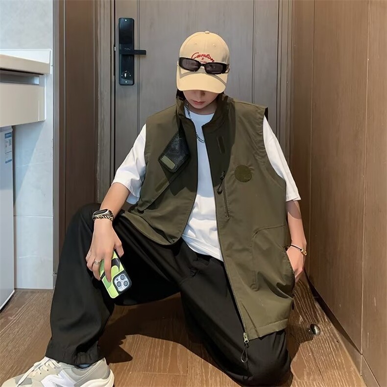 马甲男韩版潮流高街帅气个性2023春夏季ins宽松百搭外套W4788-P43,男装背心/马甲,星座412-2