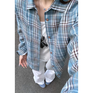 2025 HC25480改长 秋季女模大码格子长袖衬衫M-5X HC25481-特P25图片
