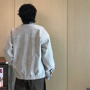 抖音得物 痞帅外套男ins高街潮牌港系原宿风韩版潮宽松夹克AY1035图片