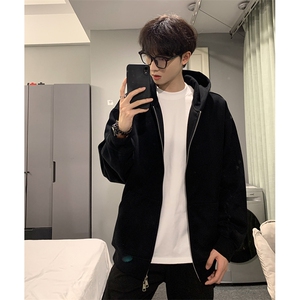 抖音得物品质二开 26春装美式高街双头双拉链卫衣开衫外套W74图片