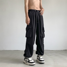 美式高街机能工装裤男潮牌束脚夏季复古痞帅直筒裤炸街JM630-P36，男装休闲裤，星座1008