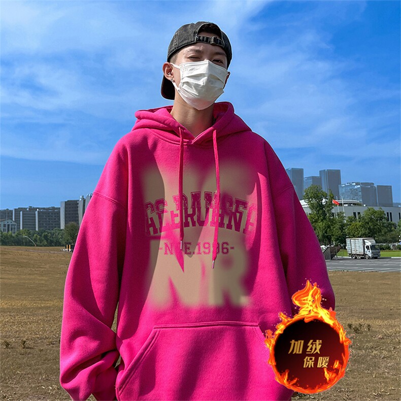 500克重磅秋冬美式加绒加厚卫衣外套 DL172常规特P35绒特P40图片