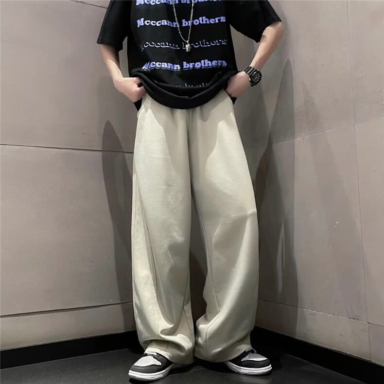 美式vibe休闲裤男秋季新款ins潮拖地抽绳卫裤宽松长裤K2154-P33,男装休闲裤,星座412-3