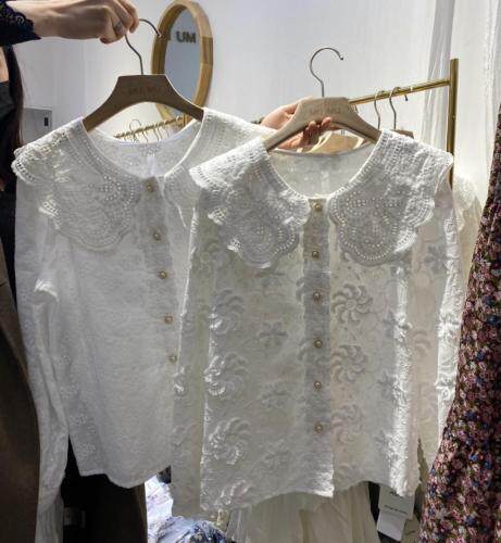 绣花纯棉衬衣，女装，Mu Mu