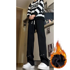 秋冬美式高街vibe运动加绒休闲卫裤货号K2485特P4578加绒P60，男装休闲裤，电商A063