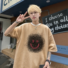 量大优！供视频！港风华夫格短袖T恤半袖男HT213-特P18，男装T恤，电商B367