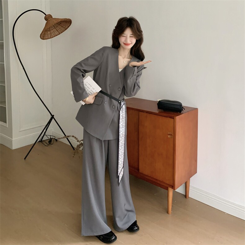 新品春装2026两件套小西装+阔腿裤2C116-6601-P199-K318,女装套装/套裙,2C116