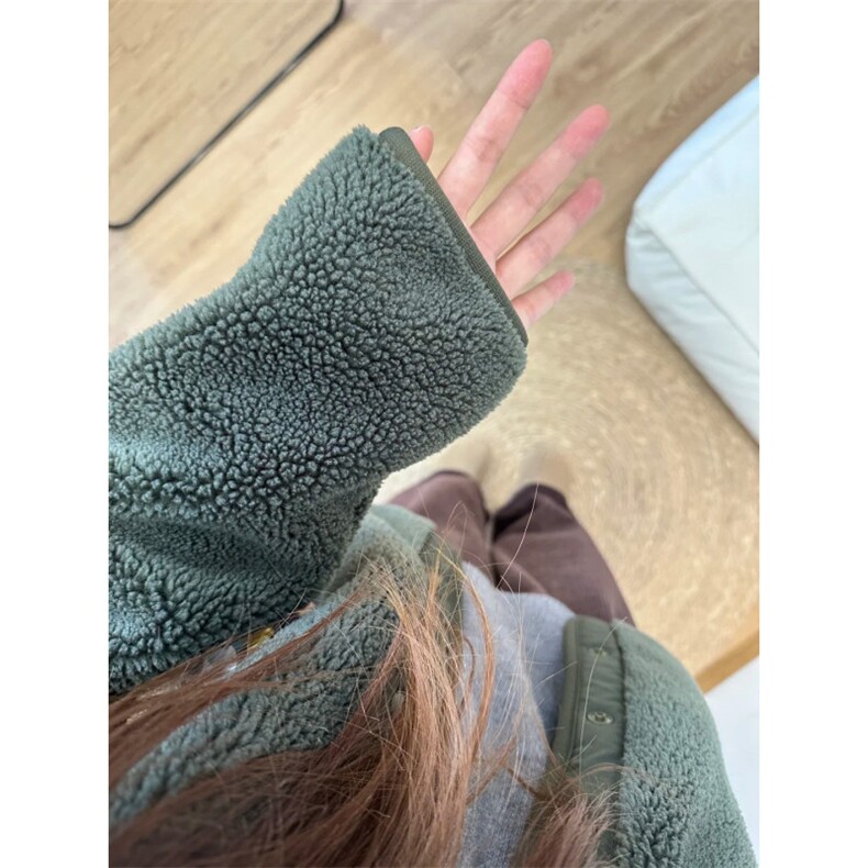 无领摇粒绒外套GS03-P85成分100聚酯纤维,女装短外套,星座1302