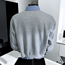 特批45新品假两件男女同款情侣拼接格子休闲卫衣百搭WY8715，男装卫衣，电商A128