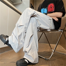 抖音品质褶皱设计百搭速干宽松休闲冲锋裤B315-K25589-特p30控58，男装休闲裤，电商B315