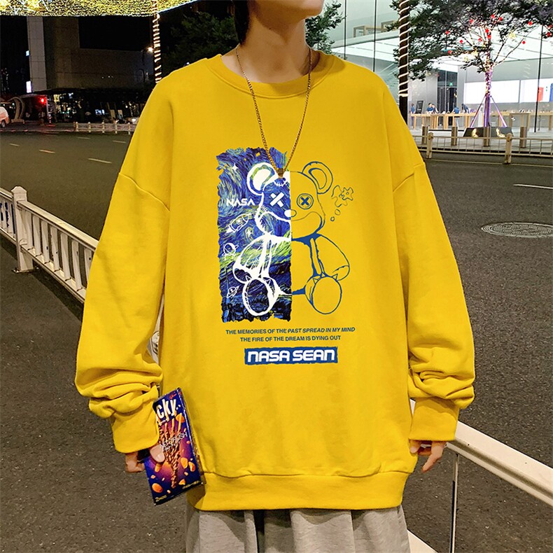 S6290-P28秋季圆领卫衣男大码韩版宽松长袖外套,男装卫衣,电商A040