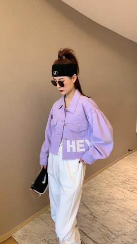 2021夏季新款彩色牛仔外套图片