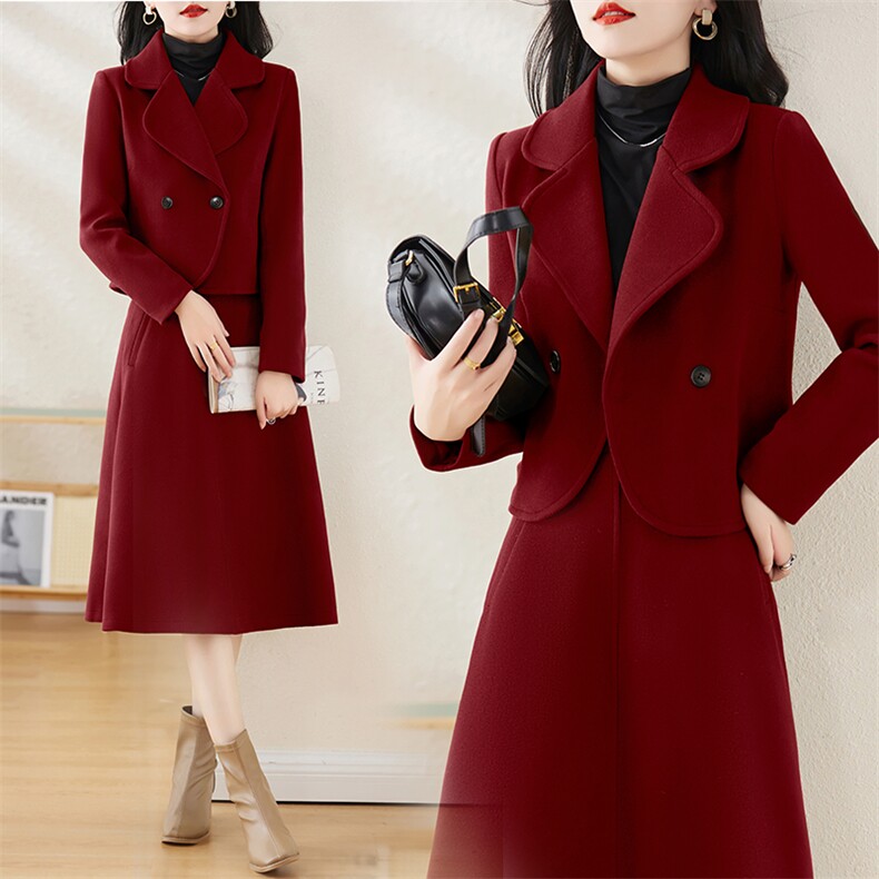 2025年冬季呢料套装，女装毛呢外套，伊航服饰