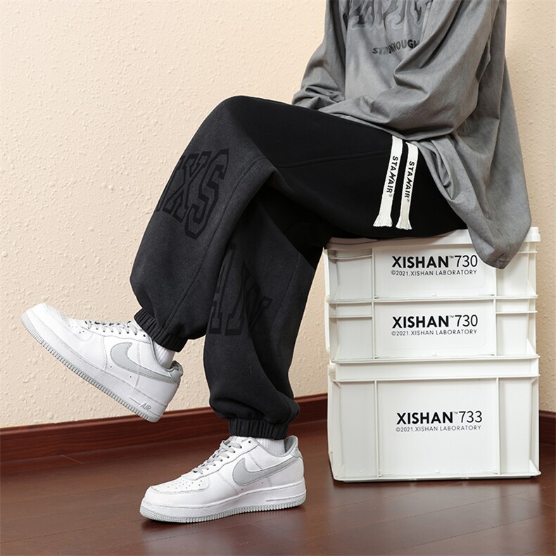 主推M-8XL 棉 秋季新款大码束脚潮流休闲卫裤 109-K608-P50图片