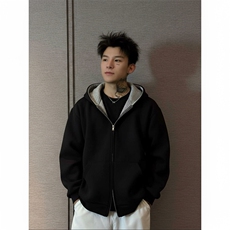 抖音得物品质26春装美式高街重磅结构双层双面卫衣开衫外套XS107，女装短外套，电商A486