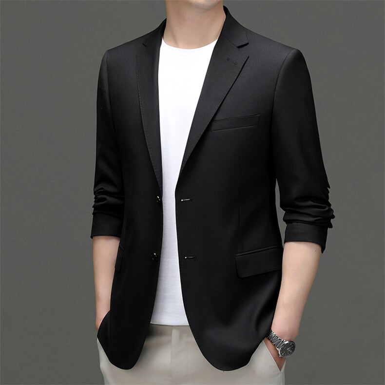 秋季新款西装男西服简约外套羊毛西服商务休闲小西装单西，男装西服，电商B360
