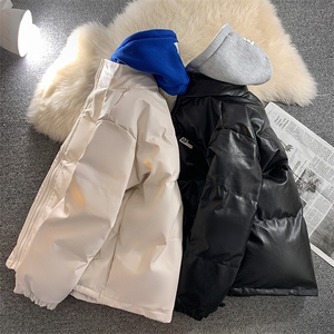 男士棉衣潮流加厚棉袄男冬季假两件皮棉服男宽松A266-P02-P85图片