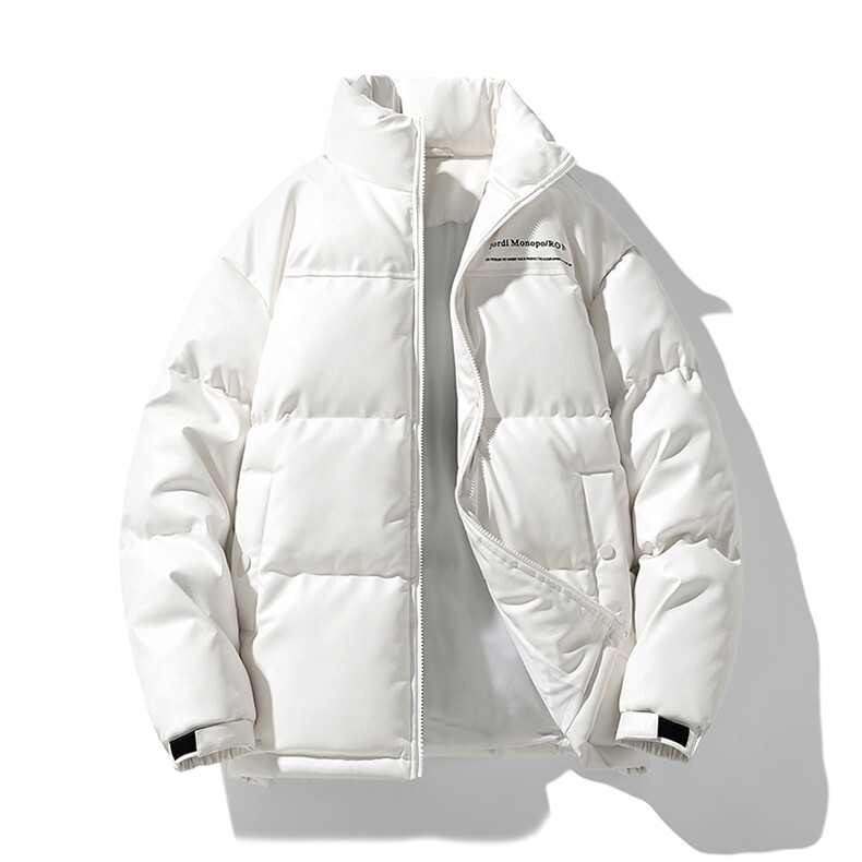 冬季港风纯色立领皮棉衣防风加绒加厚拼色加厚棉衣外套MY6083P85，男装棉衣，电商A128