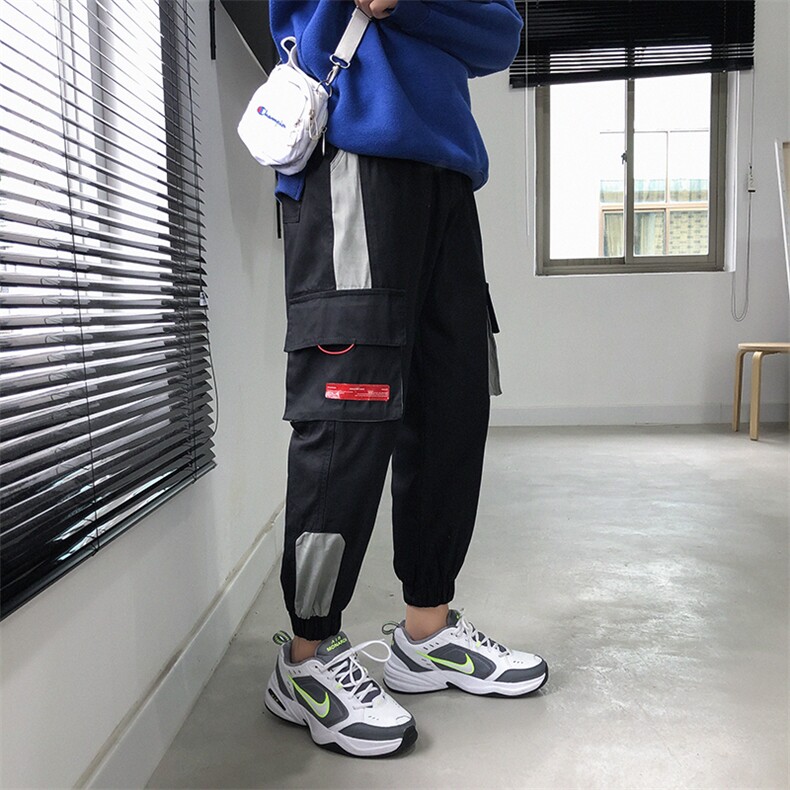 港风男裤九分裤休闲裤哈伦长裤工装裤子D309-2KZ01,男装休闲裤,电商D321A